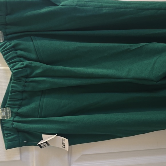 Bar III Emerald Green Elastic Back Waist Trouser Pants Size Slit Pockets XXL NWT - Picture 5 of 7